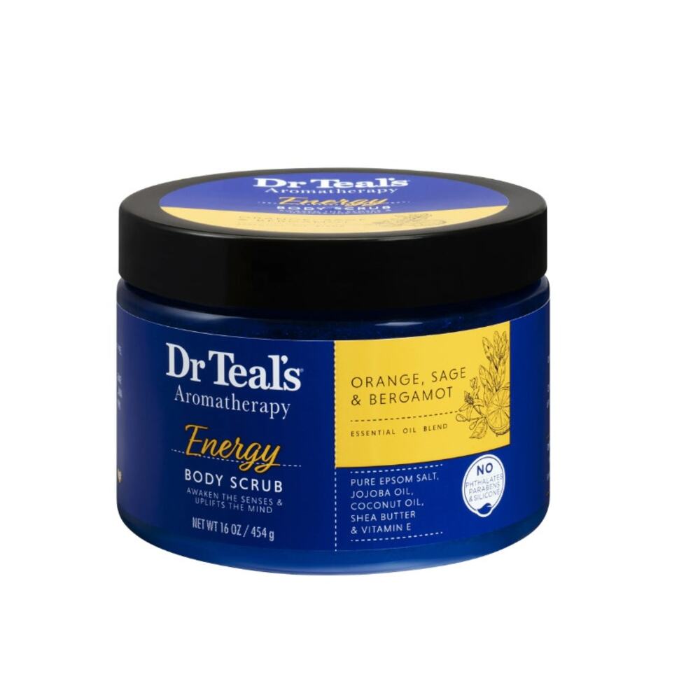 Dr Teal's Aromatherapy Energy Body Scrub with Orange, Sage & Bergamot, 16 fl oz